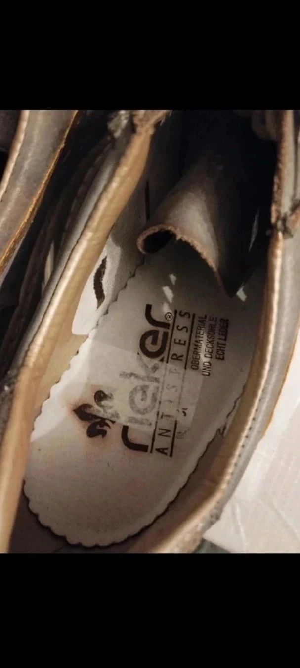 Rieker P41 silver/gold women's shoes – photo 8